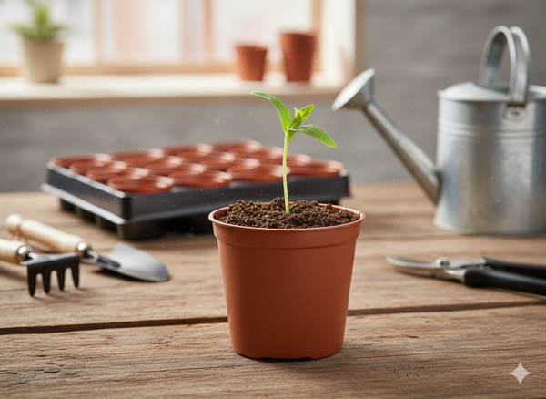 SET OF 20 SEEDLING POTS DIAMETER 6 CM