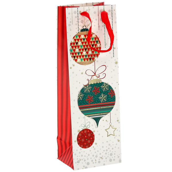 CHRISTMAS GIFT WINE BAG PINK 36 x 12 x 10 CM