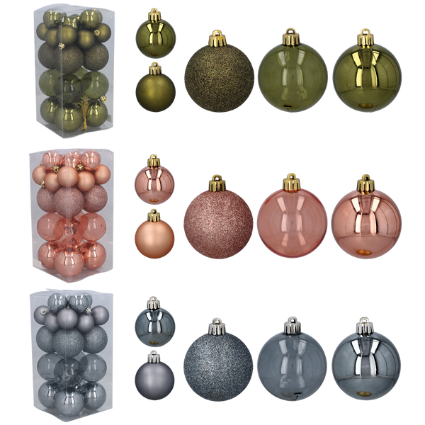 KPL. 27 BOMBEK 4/6 CM OLIVOVÝ/ měděný/ grafitový *7559