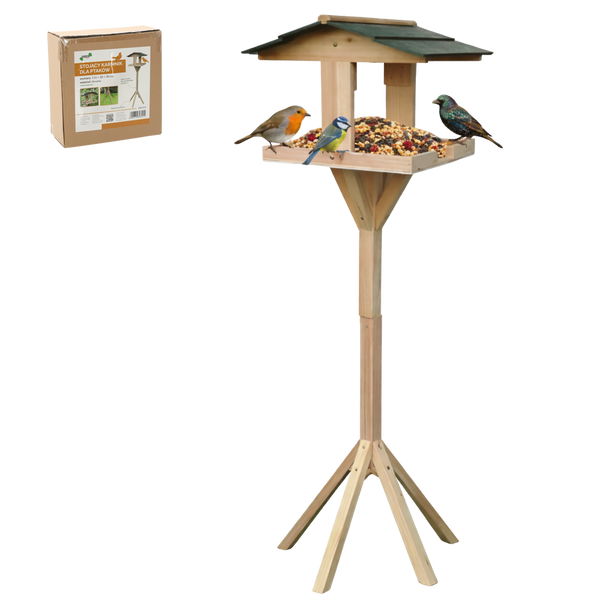 STANDING BIRD FEEDER - WOODEN 116 X 30 X 30 CM
