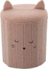 SKŁADANA PUFA ZE SCHOWKIEM 28 x 28 x 34 CM RÓŻOWA *4236