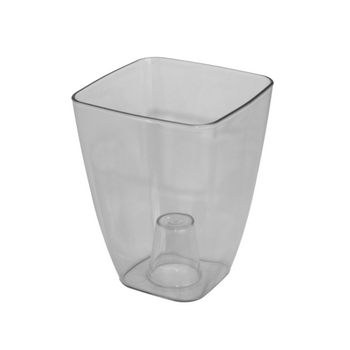 ORCHID POT 130MM SQUARE CLEAR*5980