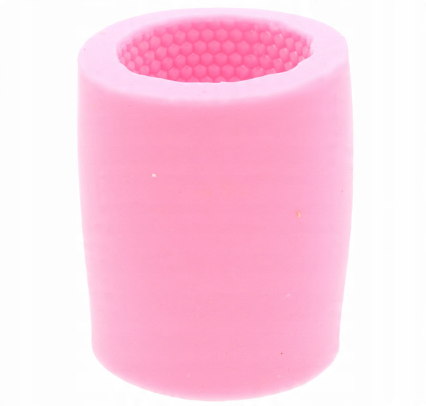 Silicone mold for candles decorated cylinder with bee