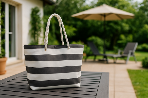 TORBA PLAŻOWA 48 x 36 CM PASKI MIX KOLORÓW *4663