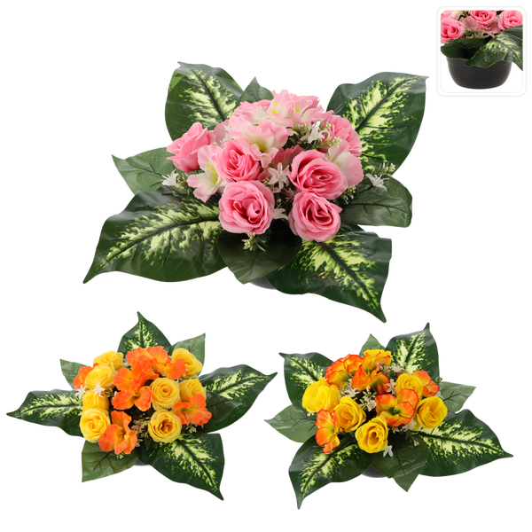 KYTICA CH-21 ( ŠÍRKA 40 CM, VÝŠKA 30 CM) HIBISKUS MIX FARBA