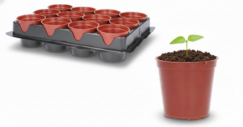 SET OF 12 POTS FOR SEEDLINGS FI 6 CM