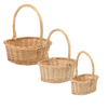 ZESTAW 3 KOSZYKÓW RATTANOWYCH Z RĄCZKĄ – NATURALNY