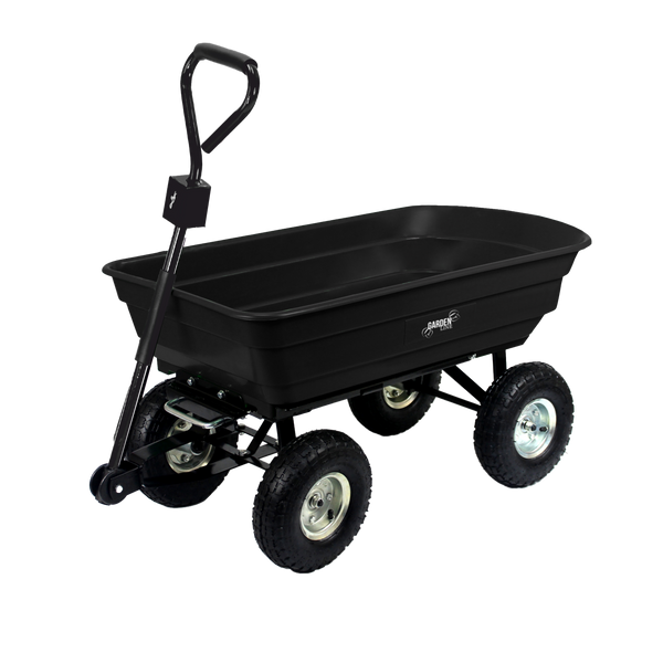 WÓZEK OGRODOWY DWUFUNKCYJNY CZARNY