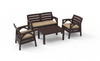 BROWN GARDEN FURNITURE SET "SANTANA" (2x CHAIR, 2-person BENCH) *8682