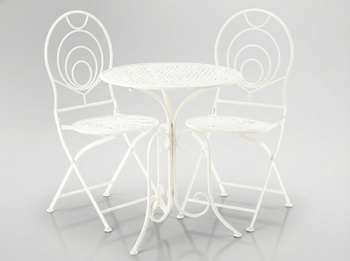 Set de mobilier de grădină metalic "LINDA" masă + 2 scaune *8237