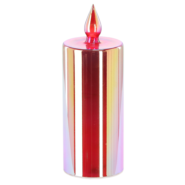 LED LAMPIÓN - ČERVENÁ SVIEČKA 8.9 x 25 CM *1792