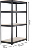 REGAŁ 4-POZIOMOWY 180 X 120 X 60 CM CZARNY UDŹWIG PÓŁKI: 500 KG PRO *0667