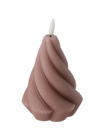 CANDLE DIN WAX LED - TWISTED 9 x 12,5 CM MIX CULOARE *9331