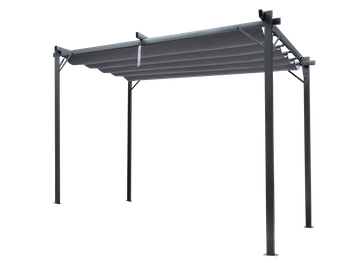 PERGOLA OGRODOWA SZARA 3 X 3M  2.95 x 2.95 x H2.3m *5682