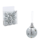 SET OF 9 MIRROR DECO BALLS SILVER 3 CM