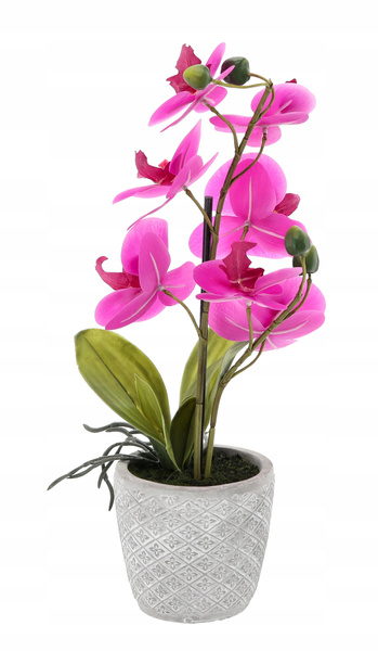 UMELÝ KVET - RÚŽOVÝ ORCHIDEJ 35 CM bal= 4 ks *4788