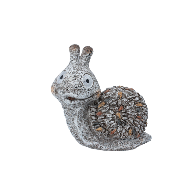 ZAHRADNÍ FIGURKA - ŠNEK SE SVÍTÍCÍMI OČIMA 18 x 11,5 x 18,5 CM LED balení=4ks *7935