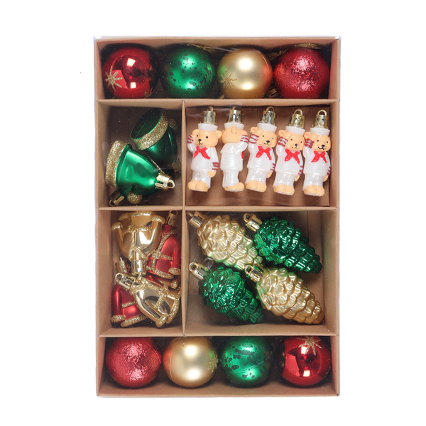 KPL. 24 DECORATIUNI DE BRAD - MIX *7199