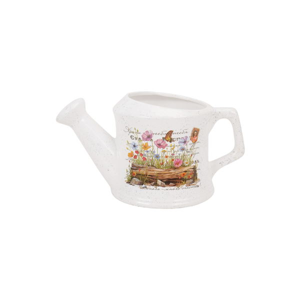 KERAMICKÝ OBAL NA KVEDNÍK 33 x 18 x 17 CM BIELY MIX VZOROV *5832