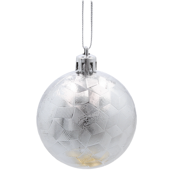 SET OF 24 CHRISTMAS BAUBLES RED, SILVER, GOLD