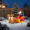 INFLATABLE SANTA ON SLEIGH WITH REINDEER LED 235 CM