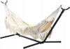 HAMAK S FRANŽAMI BOHO 200 x 150 CM BEŽOVÝ/SIVÝ *3194