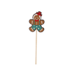 CHRISTMAS DECORATION - GINGERBREAD ON STICK MIX DESIGNS 6 x 7.5 CM