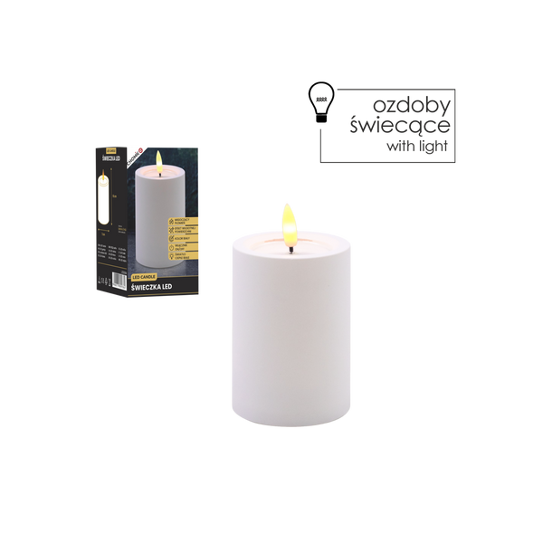 CANDLE LED ALB 7 X 10 CM *9384