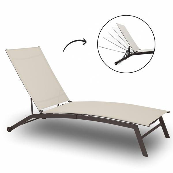 Záhradný lehátko 195x63x90cm béžové *0692