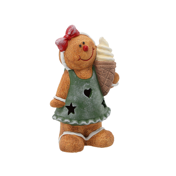 FIGURKA BOŻONAR. - PIERNIKOWY LUDZIK 14 X 10 X 23 CM LED opak=2szt*1483