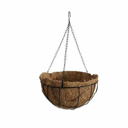 POT DE FLOARE PENDULAT CU INSERTIE DIN FIBRE DE COCOS 25,5 x 13 CM *5530