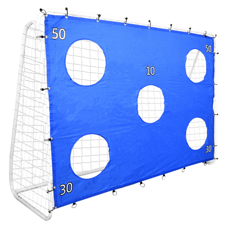 Soccer goal with target cloth