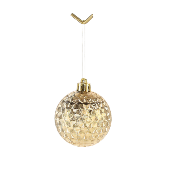 SET OF 24 BAUBLES 6 CM RED/GOLD/SILVER