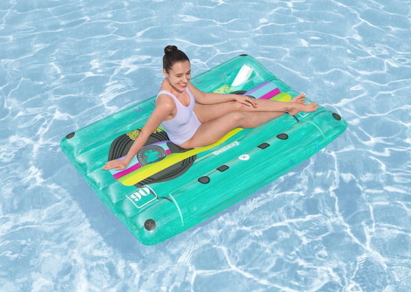 MATERAC PLAŻOWY DMUCHANY RETRO 174 X 117 CM *1828