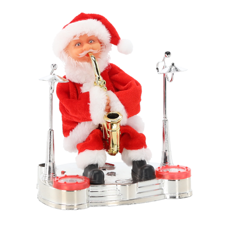 SANTA CLAUS WITH SAX - PLAYING 20 CM