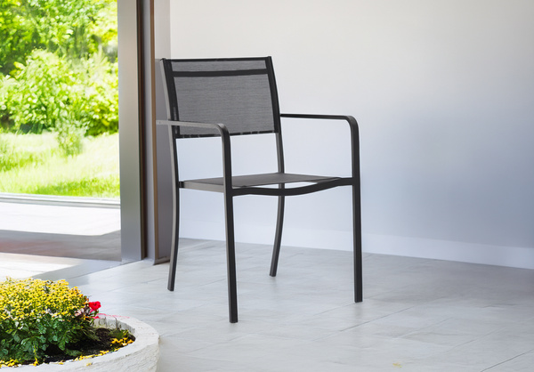 GARDEN CHAIR BLACK 54X55X86CM