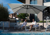 GARDEN UMBRELLA "ROMA" 3 X 4 M BEIGE WITH COVER