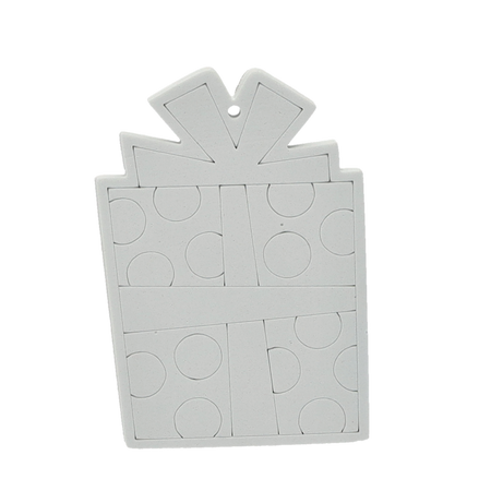 Set de 3 ornamente de Crăciun de 10 cm pentru suspendare "Fă-o singur" cu 4 markere mix 6 modele *8952