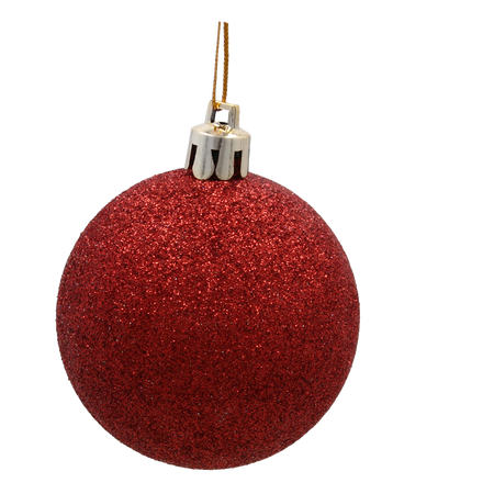SET OF 24 CHRISTMAS BAUBLES RED, SILVER, GOLD