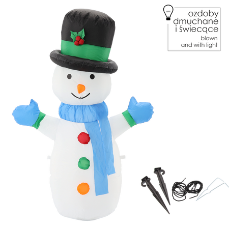 INFLATABLE SNOWMAN LED 120 CM