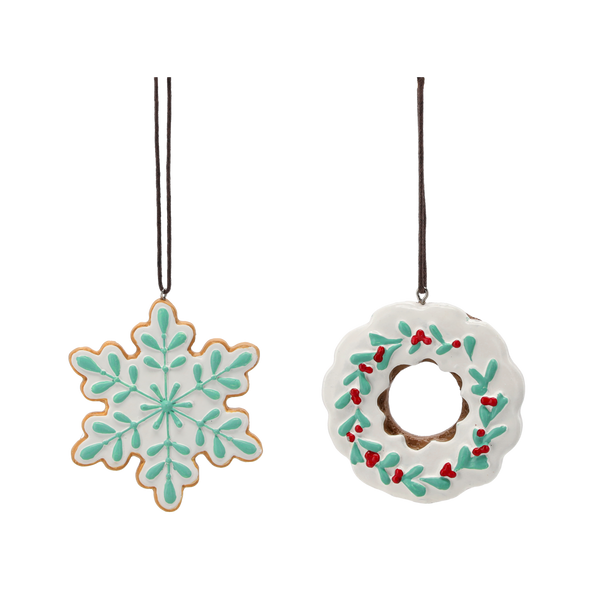 ZAWIESZKA BOŻONAR. - PIERNIK ŚNIEŻYNKA / WIENIEC 8-10 CM opak=12szt *0712