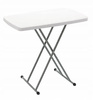 FOLDING CAMPING TABLE 76,5 X 49,5 X 36-71,5 CM WHITE
