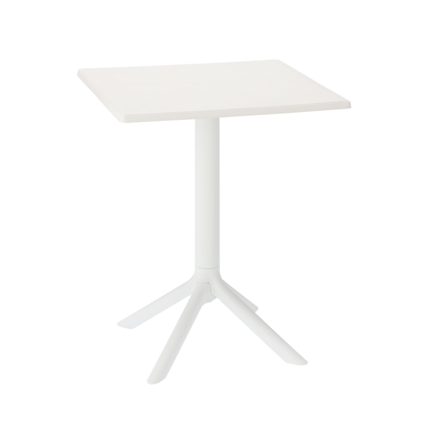 Čtvercový zahradní stůl 60 x 60 x 77,5 CM BÍLÝ *0961