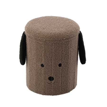 STORAGE POUF 28 x 28 x 34 CM DARK BEIGE
