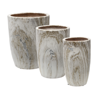 SET DE 3 GHIVECE CERAMICE DECORATE 40, 43, 47 CM