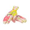 GARDEN GLOVES "7" PATTERN, POLYESTER WITH POLYURETHANE PACKET=12