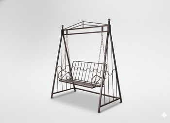 HUŚTAWKA OGRODOWA 162 x 90 x 205 CM ANTYCZNY BRĄZ