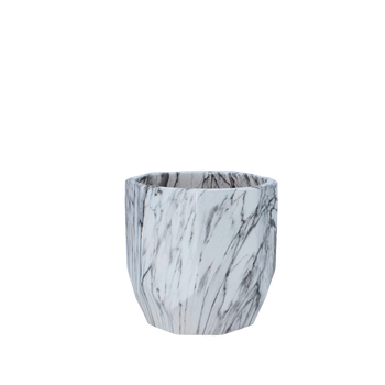 KERAMICKÝ KRYT NA KVE TNÍK 14,5 x 14,5 x 14 CM MARMOROVÝ EFECT *5665