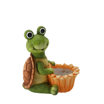 GARDEN FLOWER POT – TURTLE WITH FLOWER 29,5 X 20,5 X 34,5 CM