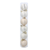 KPL. 6 BOMBEK 6 CM BURGUND/ANTRACYT/SZAMPAŃSKÝ MIX VZORŮ (TUBA) *2990